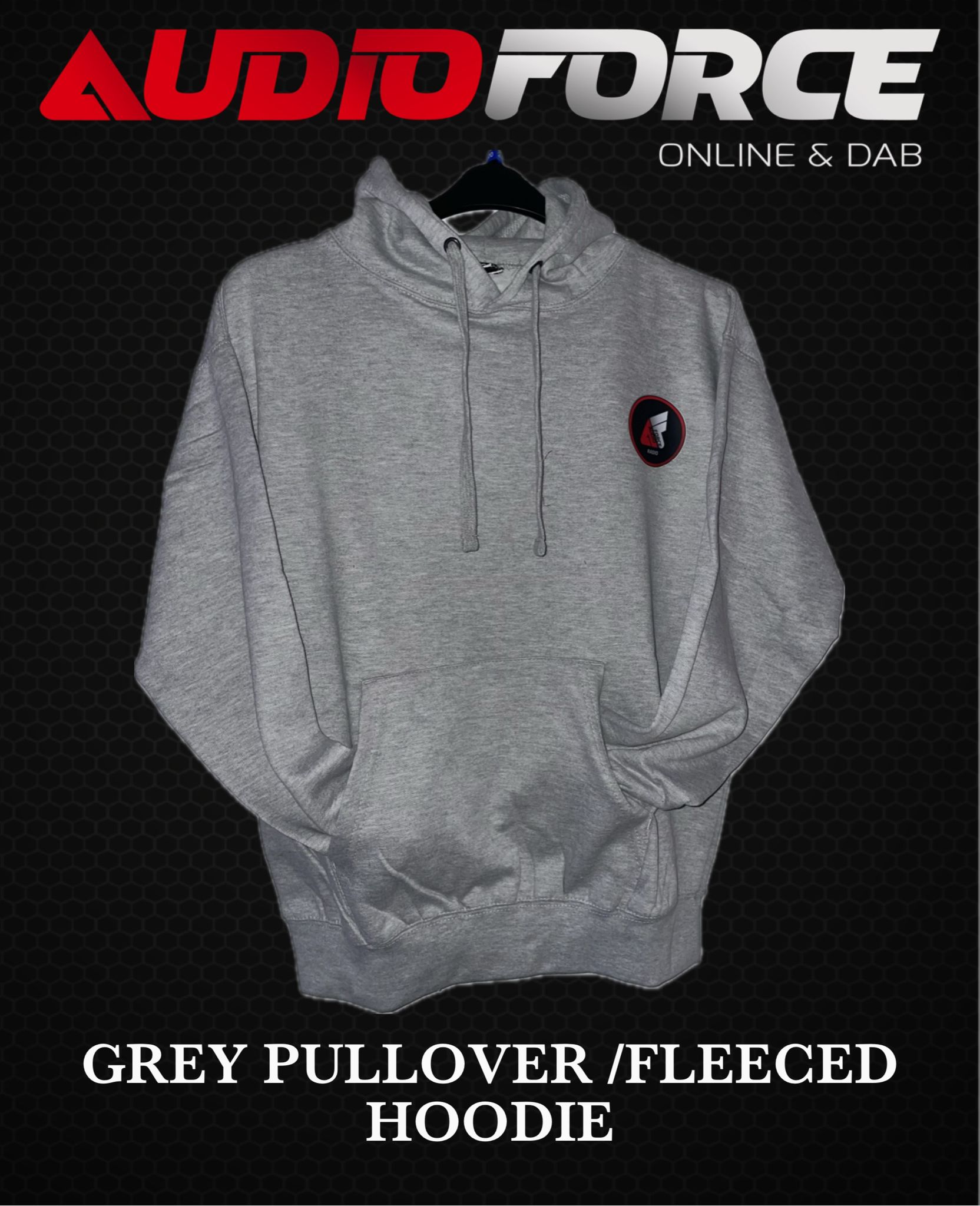 Grey Pull Over Fleeced Hoodie