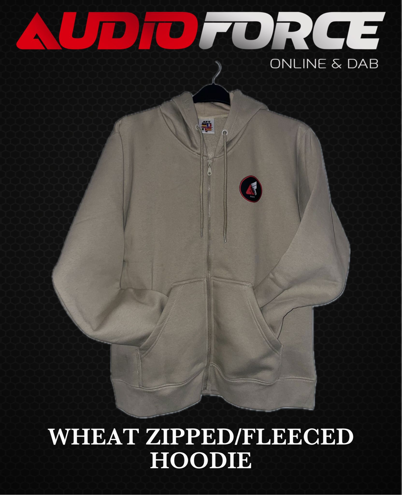 Wheat Zipped Fleeced Hoodie